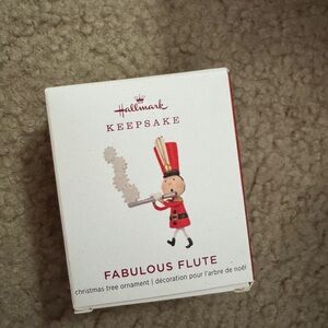 Hallmark Keepsake Red and Black Flute Player Ornament